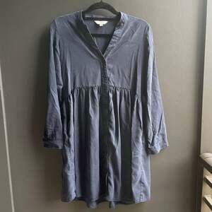 Ripe Maternity Dress Demi Tencel Button Down Nursing in Navy Sz XS Lightweight